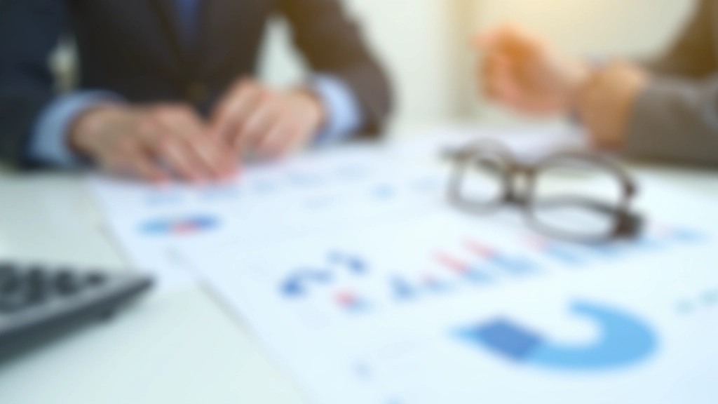 Finanzielle Dokumentation mit Grafiken und Diagrammen auf einem modernen Schreibtisch